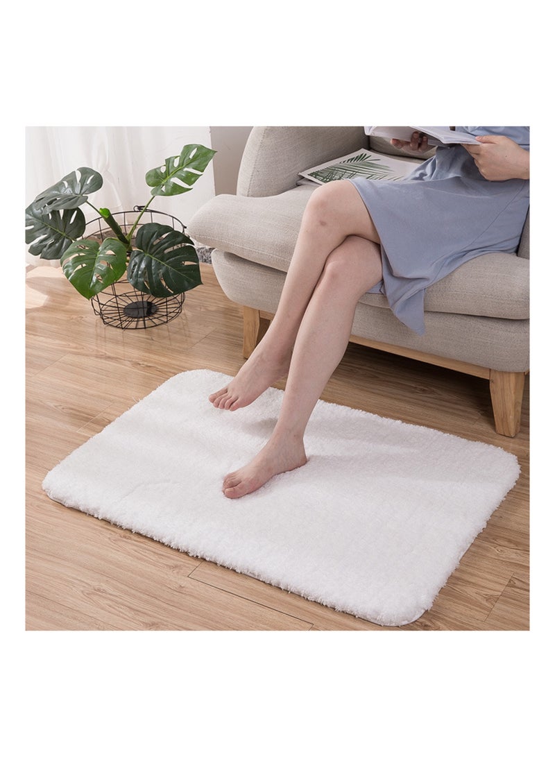 Ultra fine fiber bathroom floor mat with strong anti slip and water absorption properties, fast drying carpet mat suitable for living room, kitchen, bedroom, bathroom, balcony, home decoration (50 * 80cm), machine washable 