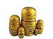 Winterworm Set of 5 Maneki Neko Lucky Cat Golden Wooden Traditional Russian Nesting Dolls Japanese Chinese Character Fu Handmade Christmas Birthday Gift for Kids Boys Girls Home Decoration - Image 4