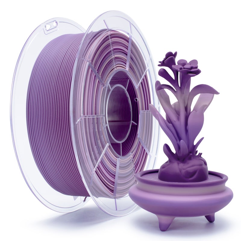 ZIRO PURPLE VEIL Fast Gradient Matte PLA Filament 1.75mm 1kg/2.2lb Spool, - Image 1