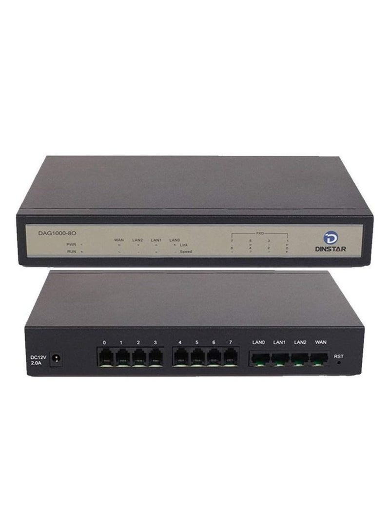 Dinstar DAG1000-8O FXO VoIP Gateway – 8-Port Analog Telephone Interface with Web GUI for Small Offices & Branches - Image 1