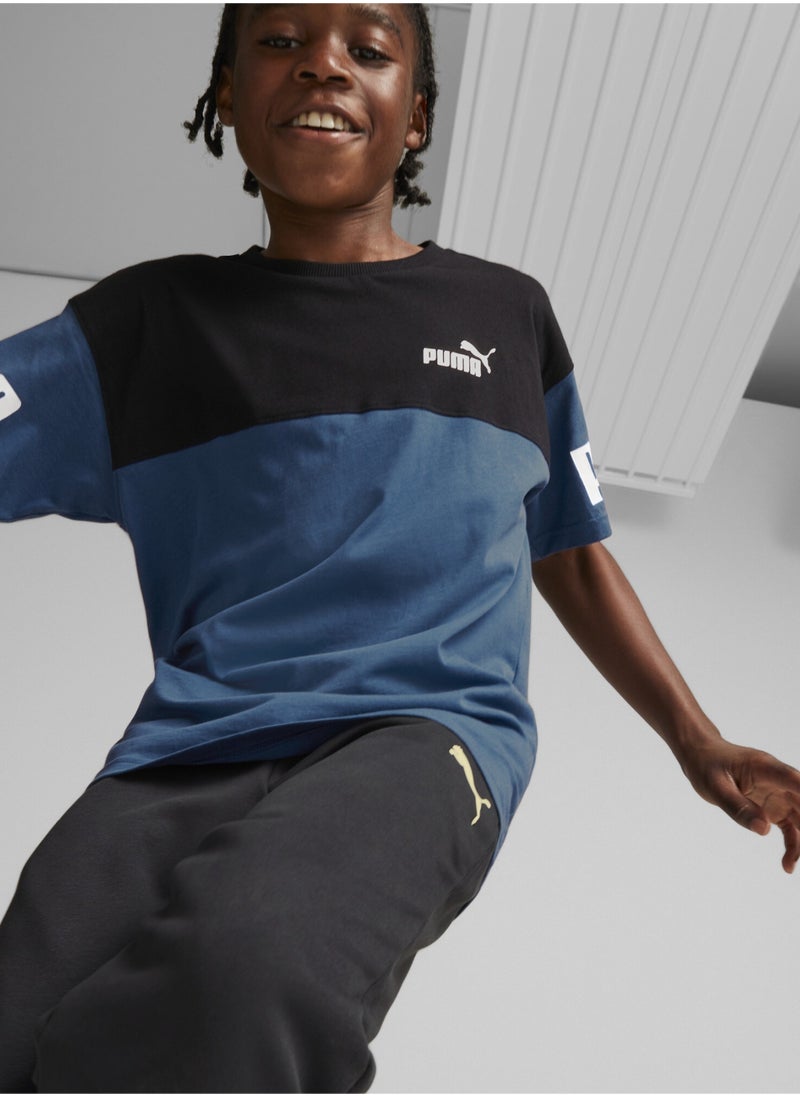 PUMA Power Kids Boys Colour Block T-Shirt Youth  - Image 1