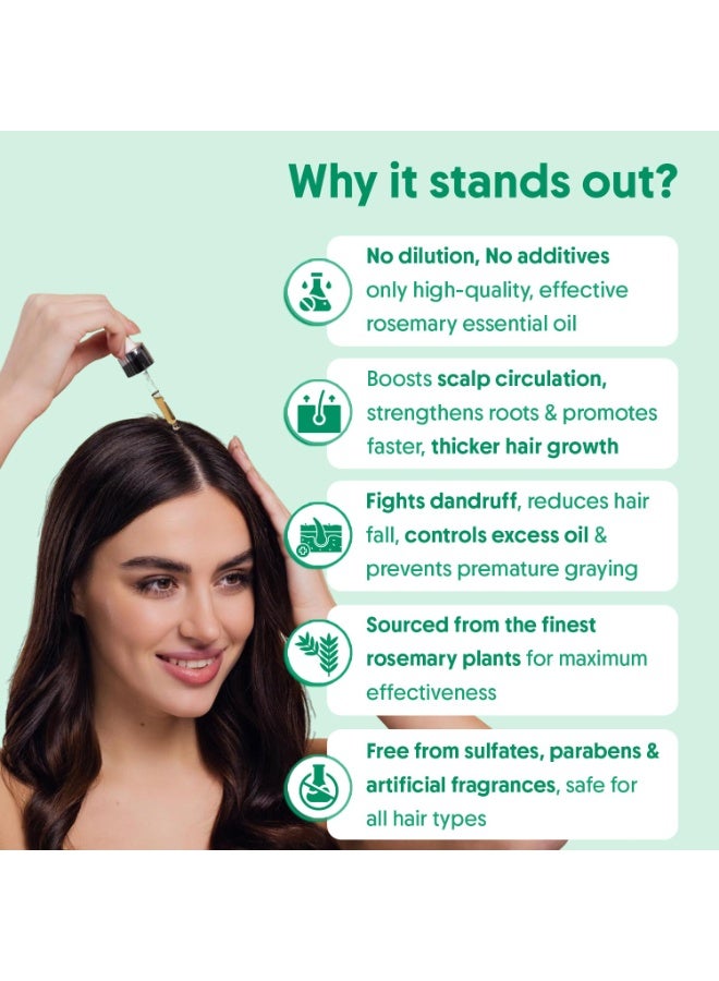 Aravi Organic Rosemary Oil(15ml)And Hair Growth Serum (30 ml)Combo - Image 2