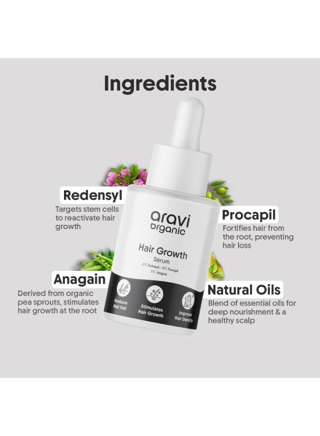 Aravi Organic Rosemary Oil(15ml)And Hair Growth Serum (30 ml)Combo - Image 3