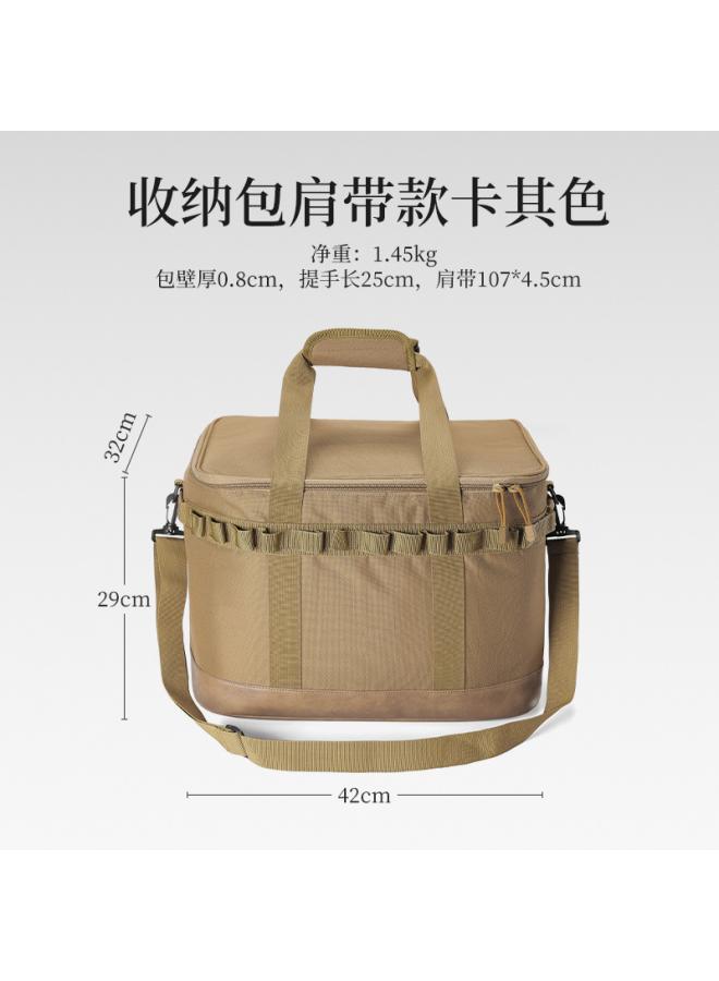 Outdoor Tote Bag Anti-collision Storage Box Camping Waterproof Grocery Bag Tableware Kitchenware Storage Bag Multi-functional Picnic Bag