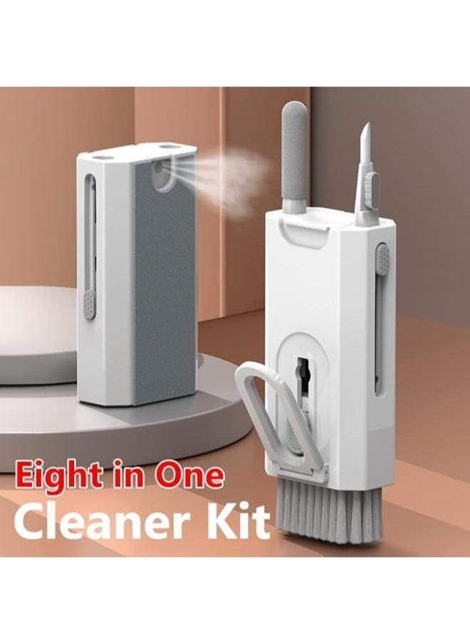 ELTRAZONE 8 in 1 Keyboard Cleaning Brush Kit Earphone Cleaner Keyboards Brush Multi-Functional Digital Product Cleaning Solution for Tablet Laptop TV Screen - Image 2