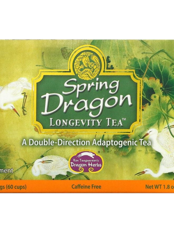 Spring Dragon Longevity Tea Caffeine Free 20 Tea Bags 1.8 oz (40 g)