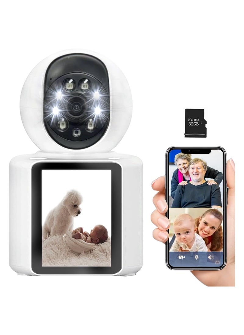 Generic - Full HD 1080P Smart WiFi Camera for Home Video Calling 360-Degree View,Security Features,Smart Night Vision,Two-Way Video Calling,Motion Detection,Real-Time Alerts and Recording Capabilities. - Image 1