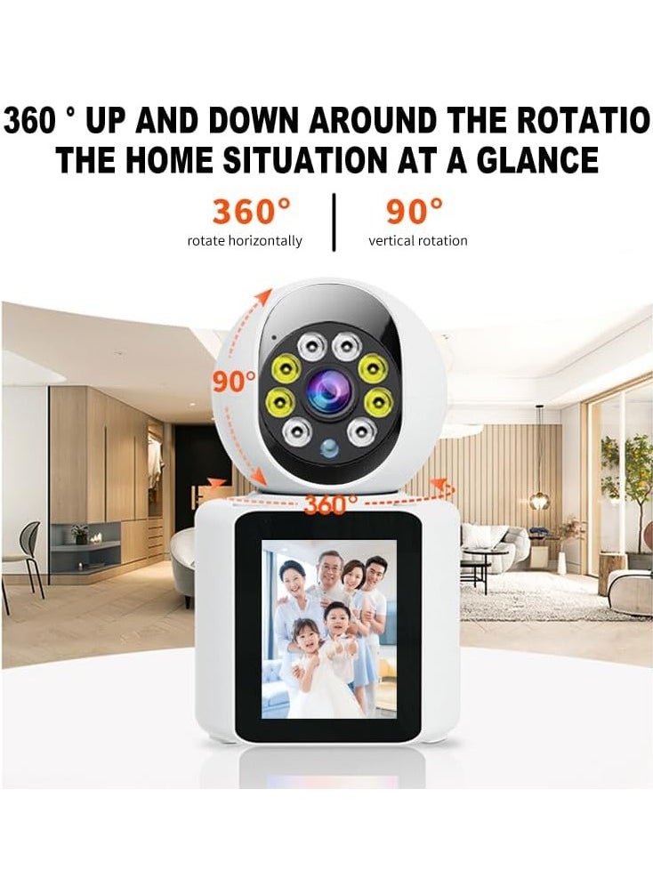Generic - Full HD 1080P Smart WiFi Camera for Home Video Calling 360-Degree View,Security Features,Smart Night Vision,Two-Way Video Calling,Motion Detection,Real-Time Alerts and Recording Capabilities. - Image 1