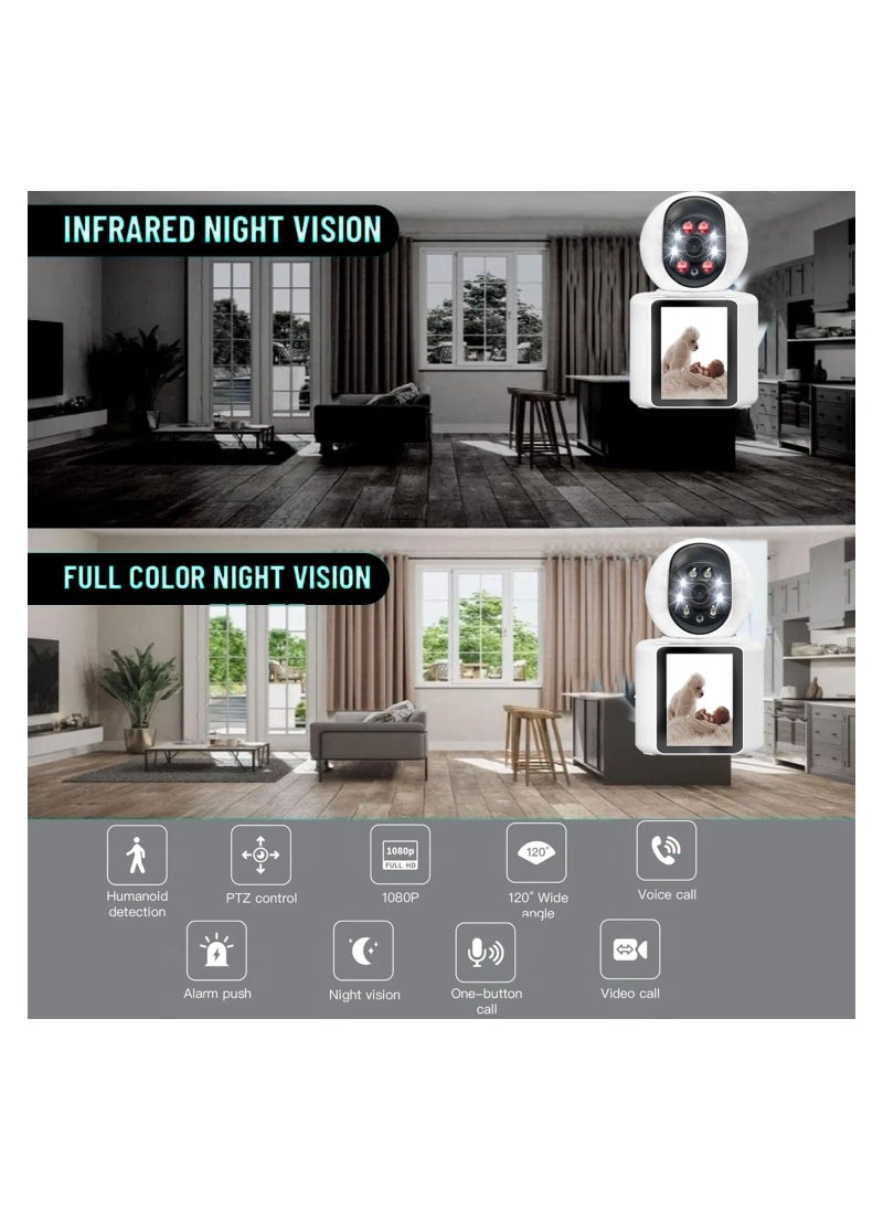 Generic - Full HD 1080P Smart WiFi Camera for Home Video Calling 360-Degree View,Security Features,Smart Night Vision,Two-Way Video Calling,Motion Detection,Real-Time Alerts and Recording Capabilities. - Image 1