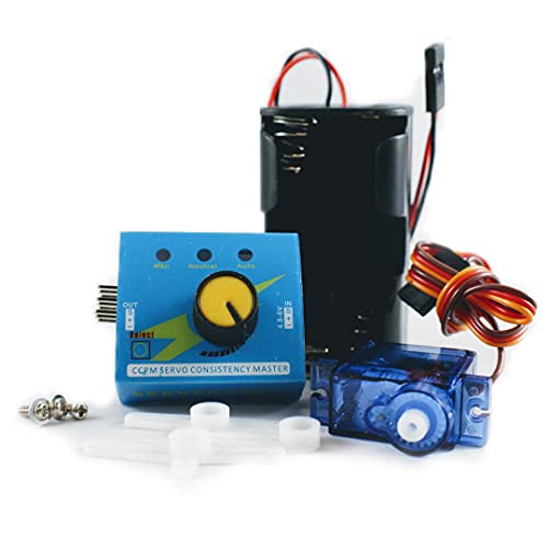 Barnabas Robotics Servo Motor Tester Kit | 180 Degree 9g Servo Motor + RC Servo Tester Controller + 6V Battery Holder - Image 1