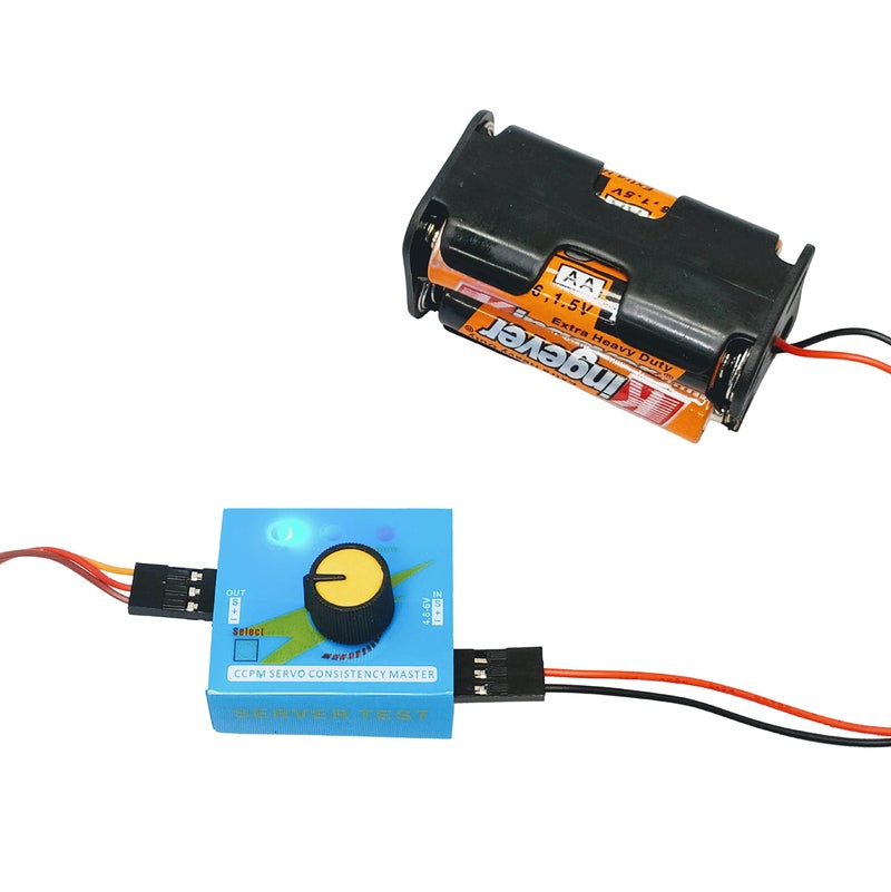 Barnabas Robotics Servo Motor Tester Kit | 180 Degree 9g Servo Motor + RC Servo Tester Controller + 6V Battery Holder - Image 2