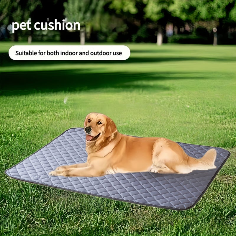 Moisture Proof Pet Bed Mat for Dogs Cats and Rabbits Easy Clean Wipeable Cushion Pads for Sofa Car Bed Medium Small Large Khaki 75 by 55 cm - Image 1
