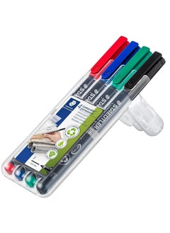 STAEDTLER 4-Piece Lumocolor Permanent Universal Marker Fine Tip Multicolour  - Image 2