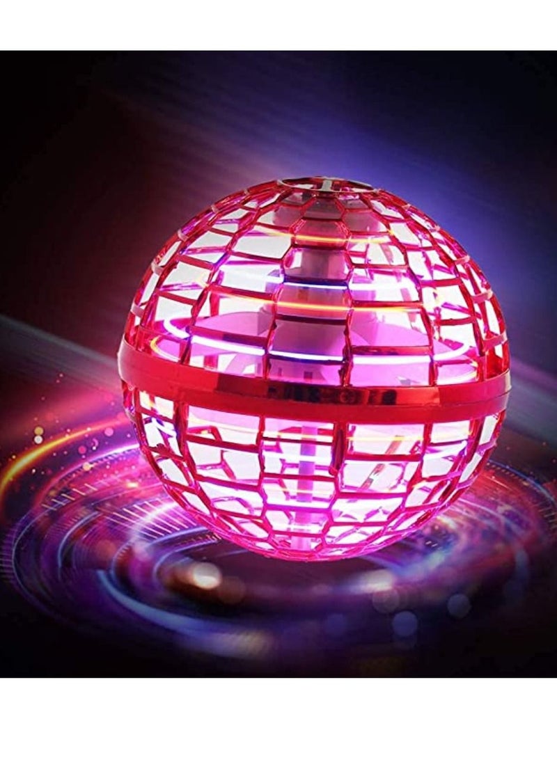 Flexible Anti-Collision Flying Spinner Programmable Led Lights Flying Ball Toy For Kids Red - Image 2