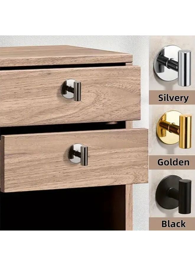 Golden Self Adhesive Hooks Heavy Duty Set of 2 Curtain Tieback Cabinet Handle - Image 3