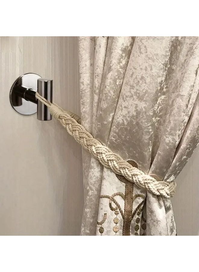 Golden Self Adhesive Hooks Heavy Duty Set of 2 Curtain Tieback Cabinet Handle - Image 2