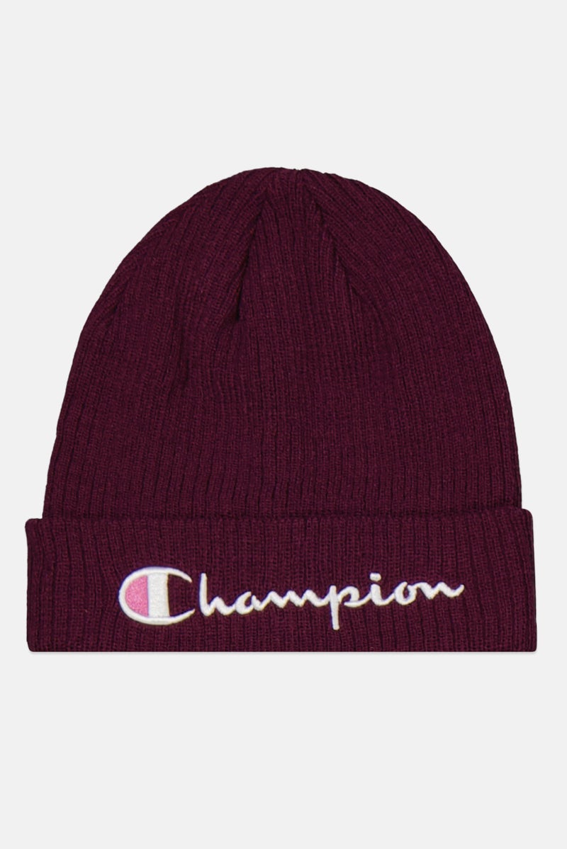 Champion Men Embroidered Logo Beanie, Purple  - Image 1
