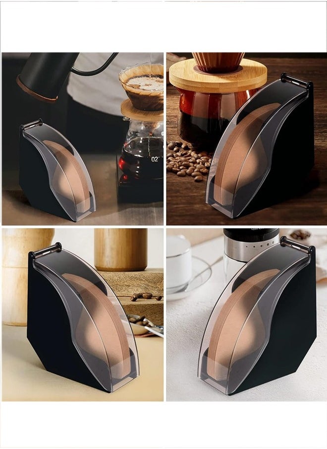 Coffee Filter Holder, 1 Pack Coffee Filter Paper Holder Cone Coffee Filter Paper Holder with Dustproof Cover, Storage Capacity of 100pcs Coffee Filter Paper (Black) - pzsku/Z061B6FFE83C12F8C7328Z/45/_/1724248519/91c03574-31eb-4b00-96a5-20160c6b24f0