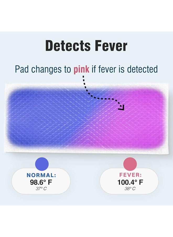 WOLCURE Fever Free Cooling Patch – 4 Reusable Patches (50x120mm) | Pack of 5 | Fast Cooling Relief with Temperature-Indicating Discoloration  - Image 3