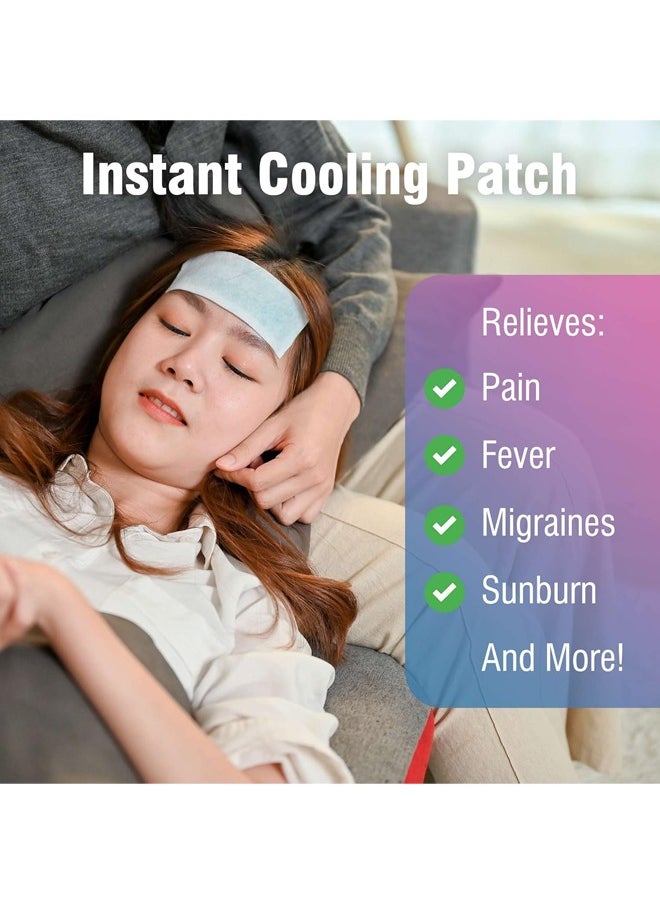 WOLCURE Fever Free Cooling Patch – 4 Reusable Patches (50x120mm) | Pack of 5 | Fast Cooling Relief with Temperature-Indicating Discoloration  - Image 5