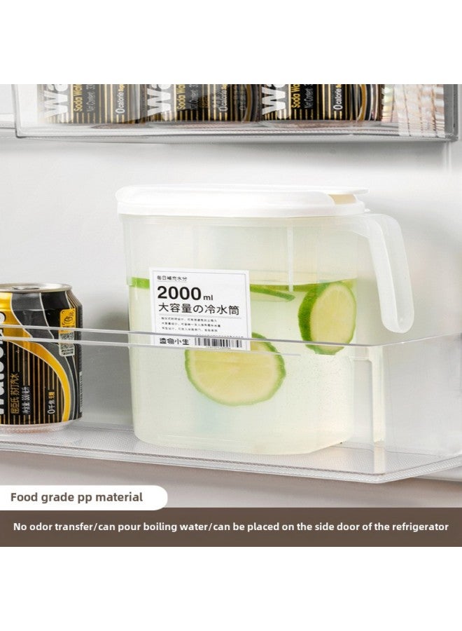 Japanese Refrigerator Cold Water Kettle Household Cold Water Cup Large Capacity High Temperature Resistant Water Storage Summer Beverage Bucket Cold Brew Water Kettle Cold Water Kettle-Color:Upgraded Patent ModeL [1.5L] + GLacier Cup Short ModeL - Image 3