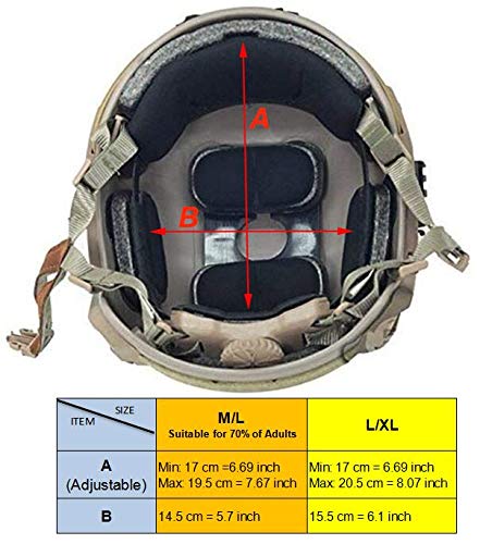 ATAIRSOFT Adjustable Maritime Helmet ABS for Airsoft Paintball(FG,M/L) - Image 2