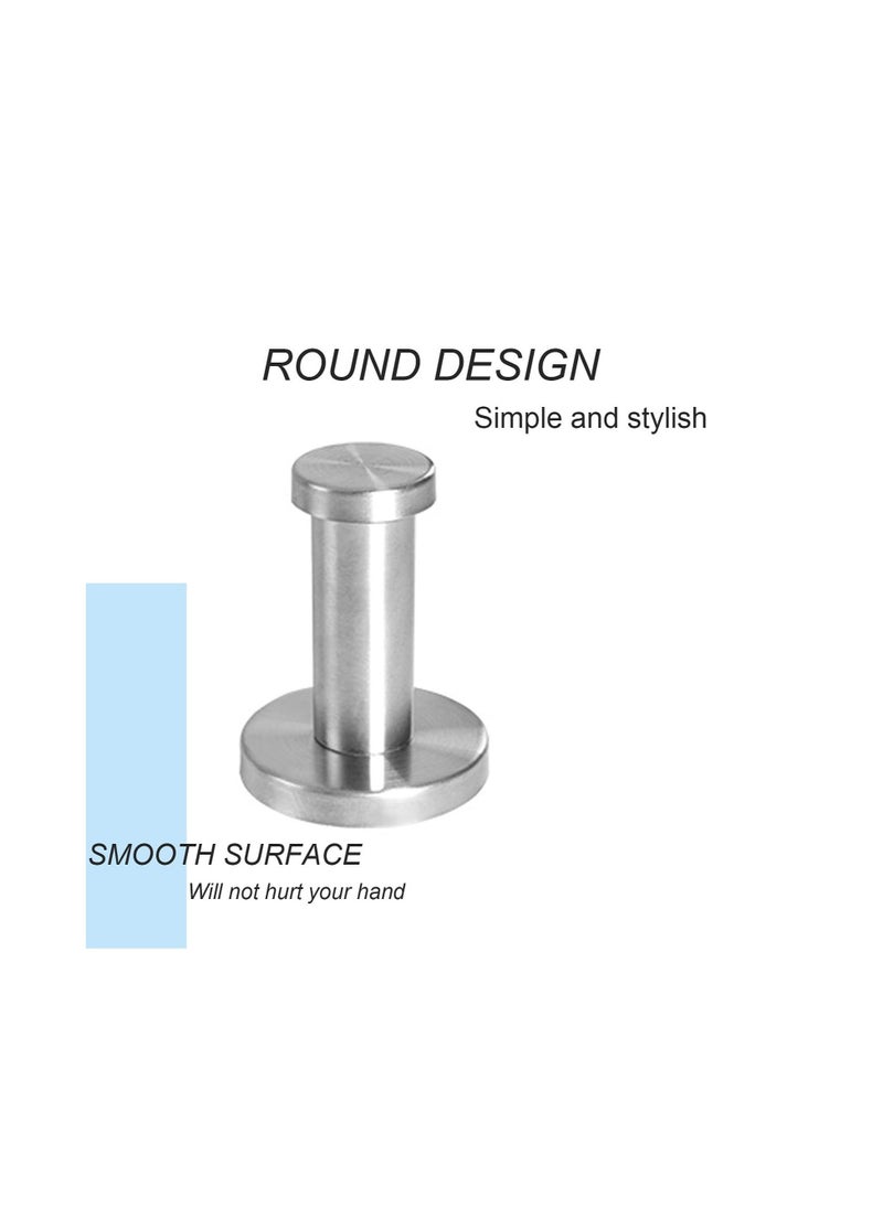 6 Pack Bathroom Towel Hooks, Robe Hook Stainless Steel Heavy Duty Clothes Hanger for Bathroom Bedroom Kitchen Hotel (12 screws + 12 nuts) - Image 3