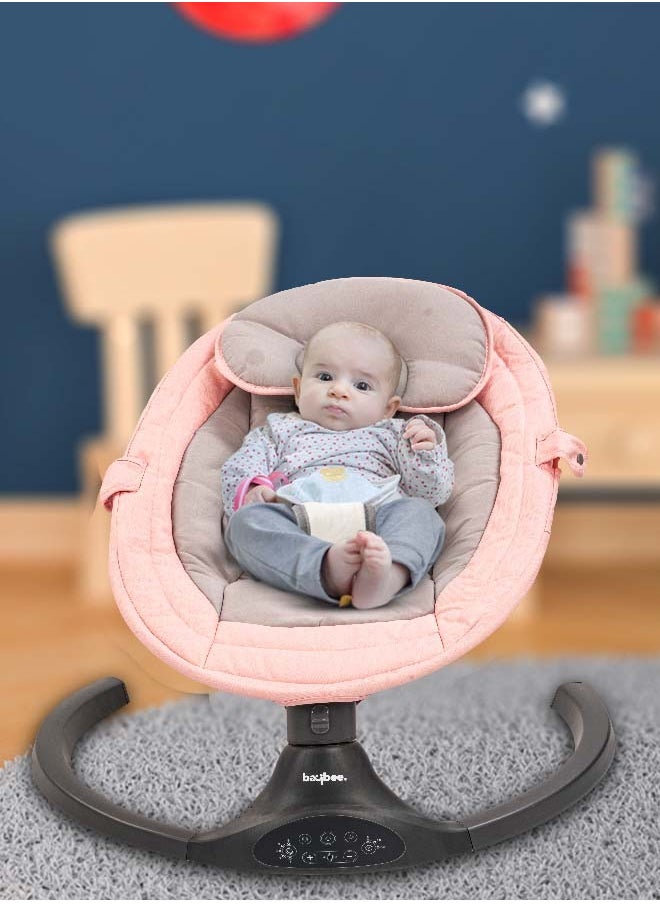 Premium Automatic Electric Baby Swing Cradle for Baby with 5 Adjustable Swing Speed, Remote, Electric Swing with Soothing Vibrations Music, Mosquito Net, Safety Belt, Baby Toys Swing for Baby Pink - pzsku/Z061BBF842471381F4FC7Z/45/_/1721987857/9b40dcf0-11e4-4890-958f-784f61af8c4e