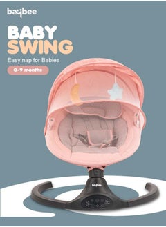 Premium Automatic Electric Baby Swing Cradle for Baby with 5 Adjustable Swing Speed, Remote, Electric Swing with Soothing Vibrations Music, Mosquito Net, Safety Belt, Baby Toys Swing for Baby Pink - pzsku/Z061BBF842471381F4FC7Z/45/_/1721987860/2cbc4588-970f-40db-a773-e2060612c409