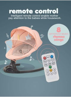 Premium Automatic Electric Baby Swing Cradle for Baby with 5 Adjustable Swing Speed, Remote, Electric Swing with Soothing Vibrations Music, Mosquito Net, Safety Belt, Baby Toys Swing for Baby Pink - pzsku/Z061BBF842471381F4FC7Z/45/_/1721987868/be2f271e-d54e-455a-8e15-090606c5d604