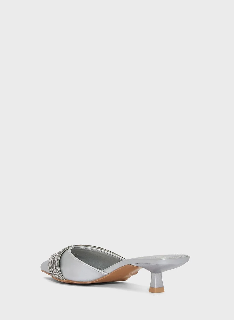 Ella Limited Edition Diamante Detail Slip On Pumps