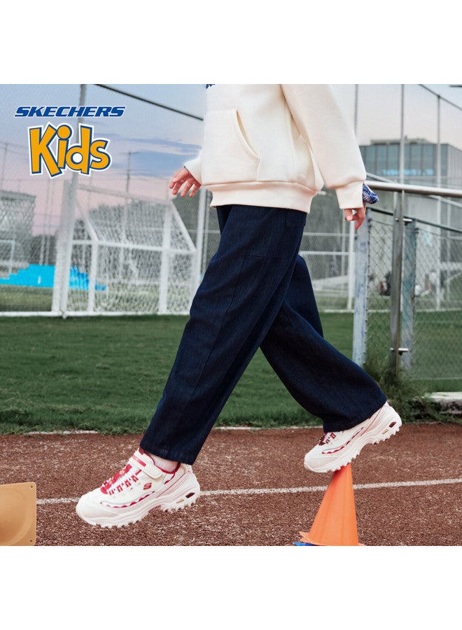 Skechers Girls' Kids Pants Winter Casual Versatile Denim Jeans Dark Blue Black 130 - Image 5