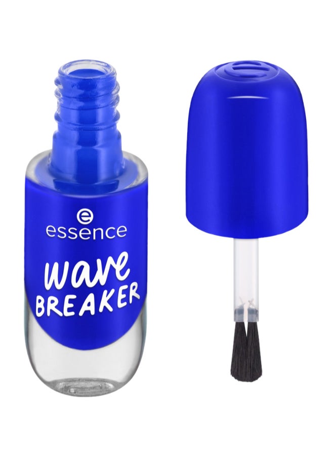 Essence Gel Nail Polish | Colour 75 Wave Breaker | Quick Dry & Long Lasting Gel Finish | Vibrant Blue Shade | High Gloss Shine | Vegan & Climate Neutral Formula | Easy Application with Double Touch Brush | 8 ml (Pack of 1) Wave Breaker - Image 2