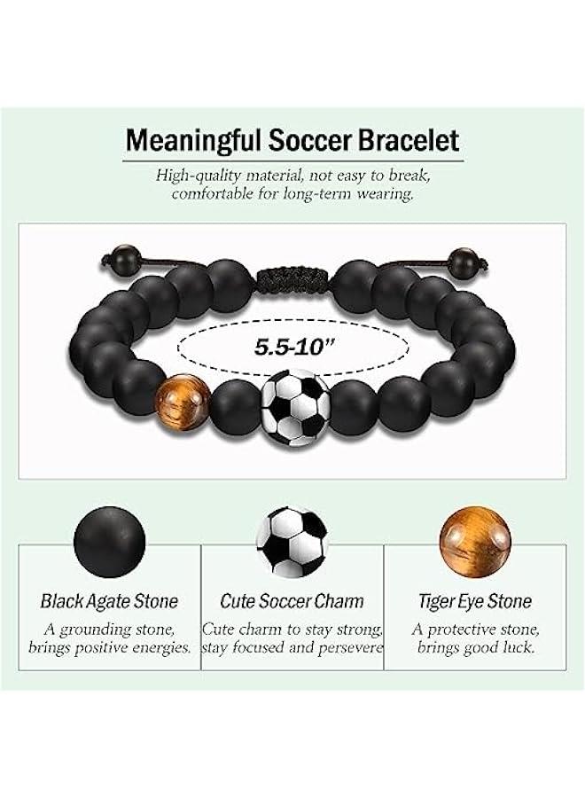 Arabest Soccer Football Basketball Baseball Hockey Bracelet Gifts for Boys Players Team Lovers Son Grandson Brother Nephew Friend as Birthday/Valentines Day/Graduation/Back to School/ Gifts - Image 4