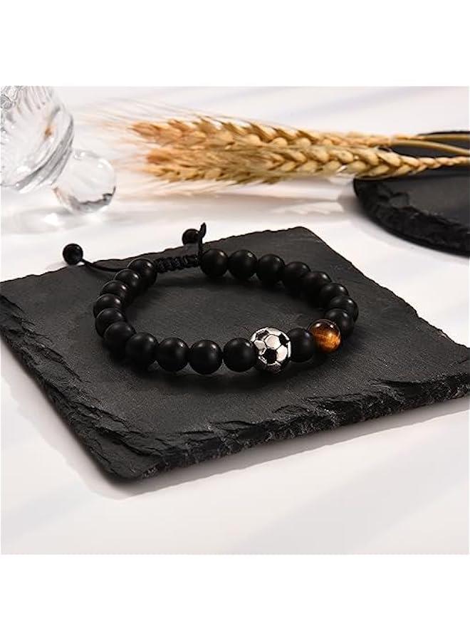 Arabest Soccer Football Basketball Baseball Hockey Bracelet Gifts for Boys Players Team Lovers Son Grandson Brother Nephew Friend as Birthday/Valentines Day/Graduation/Back to School/ Gifts - Image 3