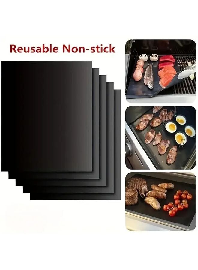 6Pcs Reusable Non Stick Oven Pads PTFE Kitchen Baking Microwave Accessories - Image 1