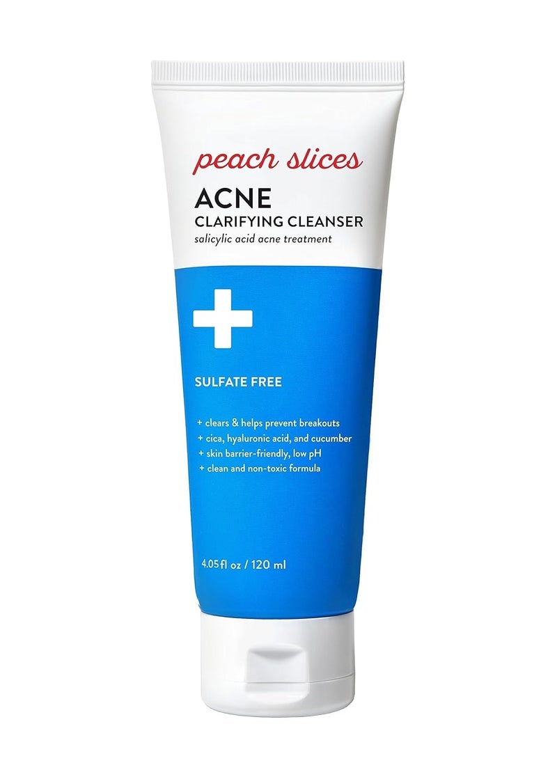 Peach Slices | Acne Clarifying Cleanser | Deep Cleans & Prevents Acne | 2% Salicylic Acid | Hyaluronic Acid | Sulfate-Free | Hydrates & Calms Skin | Gentle Formula | Face Wash | Cruelty-Free | 4 oz - pzsku/Z061BFF442C253D8EDAC2Z/45/_/1739955353/03c877fc-e19f-45c3-aaa3-338208d9afe6