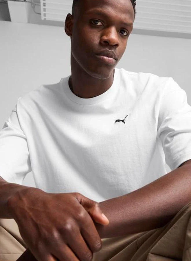 PUMA puma white Wardrobe Essential Oversized T-Shirt for Men | Best Price UAE