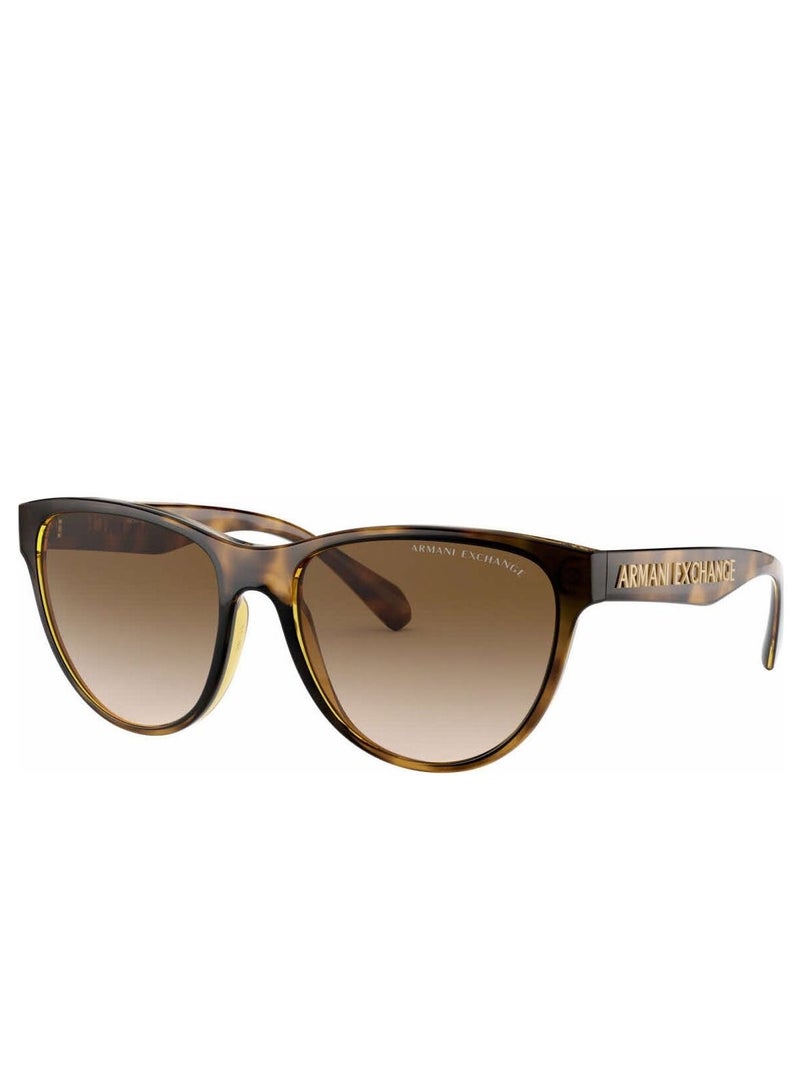 Armani Exchange Armani Exchange Cat Eye Women's Sunglasses, Havana with Brown Gradient Lenses AX4095SF 803713 Lens Size: 56mm - Image 1