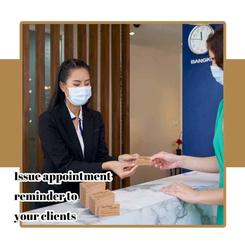 Seajan 1000 Pcs Appointment Cards Bulk Appointment Reminder Cards for Client Business, Hair Salon, Dental Office, Massage Therapist, Grooming, Hairdresser, Medical Doctors and More (Brown) - Image 4