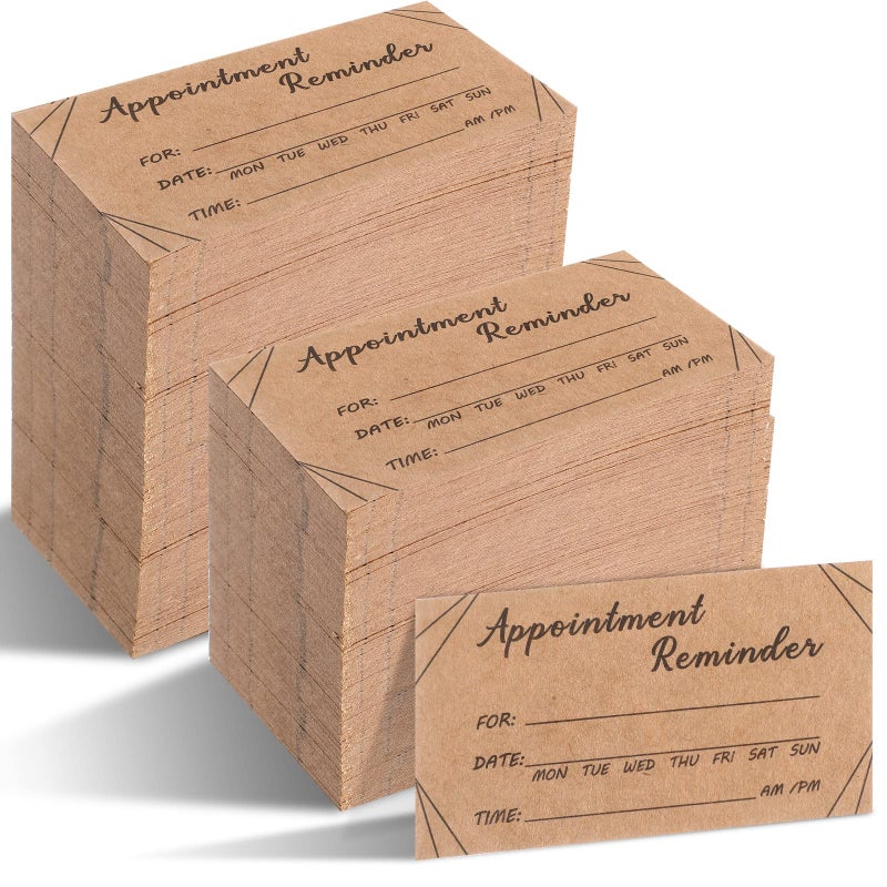 Seajan 1000 Pcs Appointment Cards Bulk Appointment Reminder Cards for Client Business, Hair Salon, Dental Office, Massage Therapist, Grooming, Hairdresser, Medical Doctors and More (Brown) - Image 1