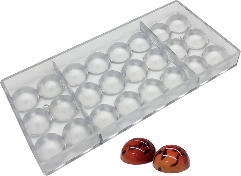 Goldbaking Semi Sphere Chocolate Mould PC Polycarbonate Hemisphere Chocolate Mold (s 1.2inch) - Image 1