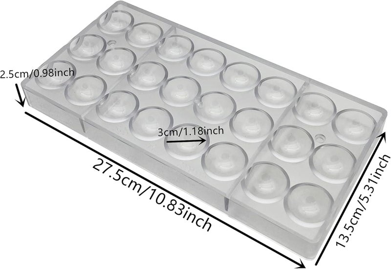 Goldbaking Semi Sphere Chocolate Mould PC Polycarbonate Hemisphere Chocolate Mold (s 1.2inch) - Image 2