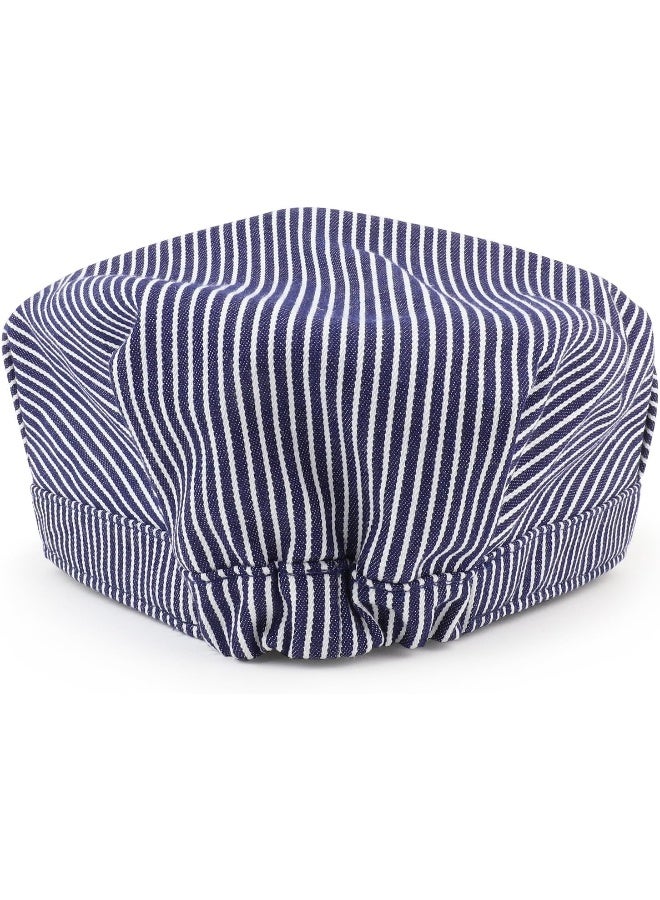 Armycrew Armycrew Denim Blue Stripe Train Engineer Conductor Cap Fits Infant to Adult 3XL  - Image 3