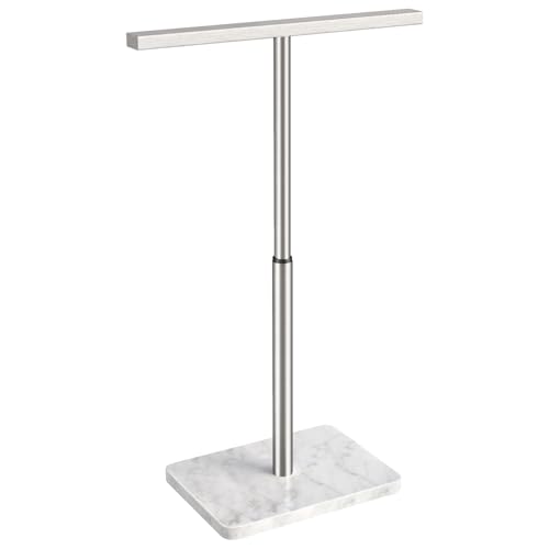 FEILERN Hand Towel Holder Stand TShape Hand Towel Rack for Bathroom Hand Towel Stainless Steel for Kitchen Vanity Countertop Marble Base Brushed Adjustable 906 1768 - Image 1