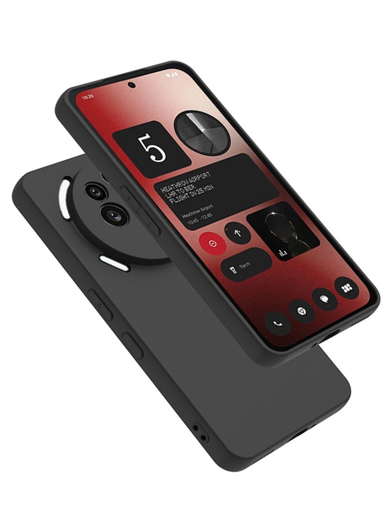 【1+1+1 Sets】for Nothing Phone 3a Pro Case & Screen Protector & Magnetic Ring Holder Frosted Pudding Material TPU Cover with Tempered Glass Screen Protector,Ring Holder Suitable for Car Magnetic Attraction - Image 2