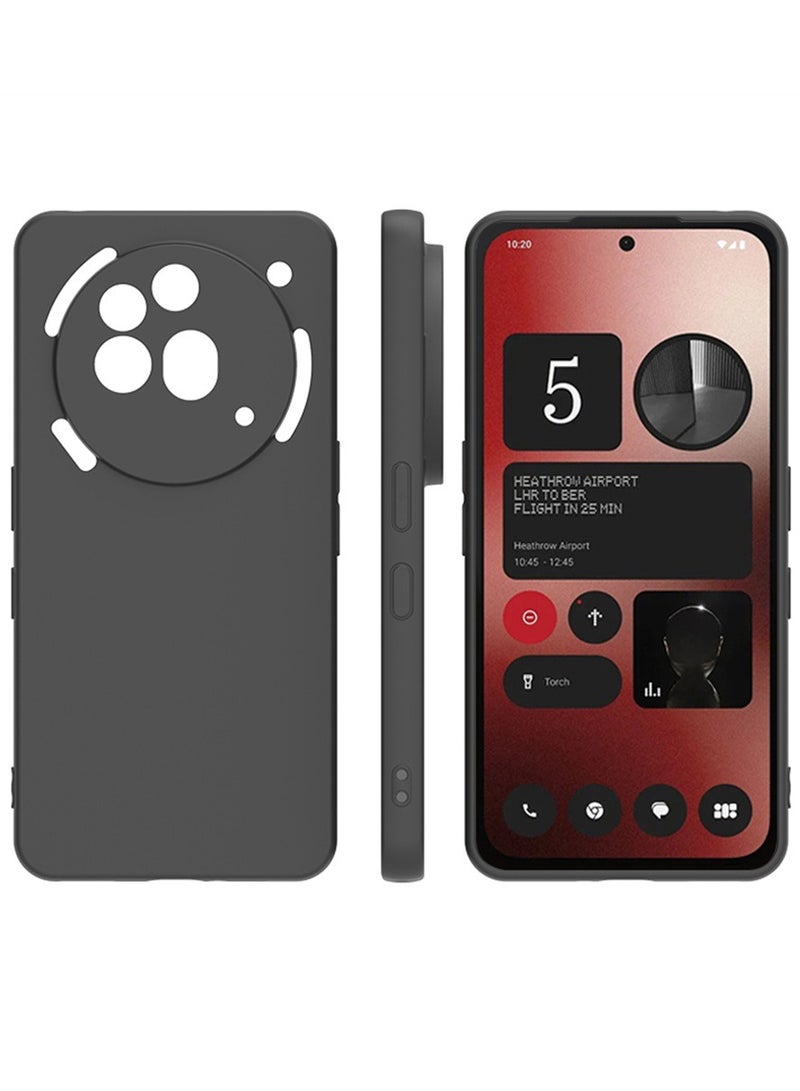 【1+1+1 Sets】for Nothing Phone 3a Pro Case & Screen Protector & Magnetic Ring Holder Frosted Pudding Material TPU Cover with Tempered Glass Screen Protector,Ring Holder Suitable for Car Magnetic Attraction - Image 4