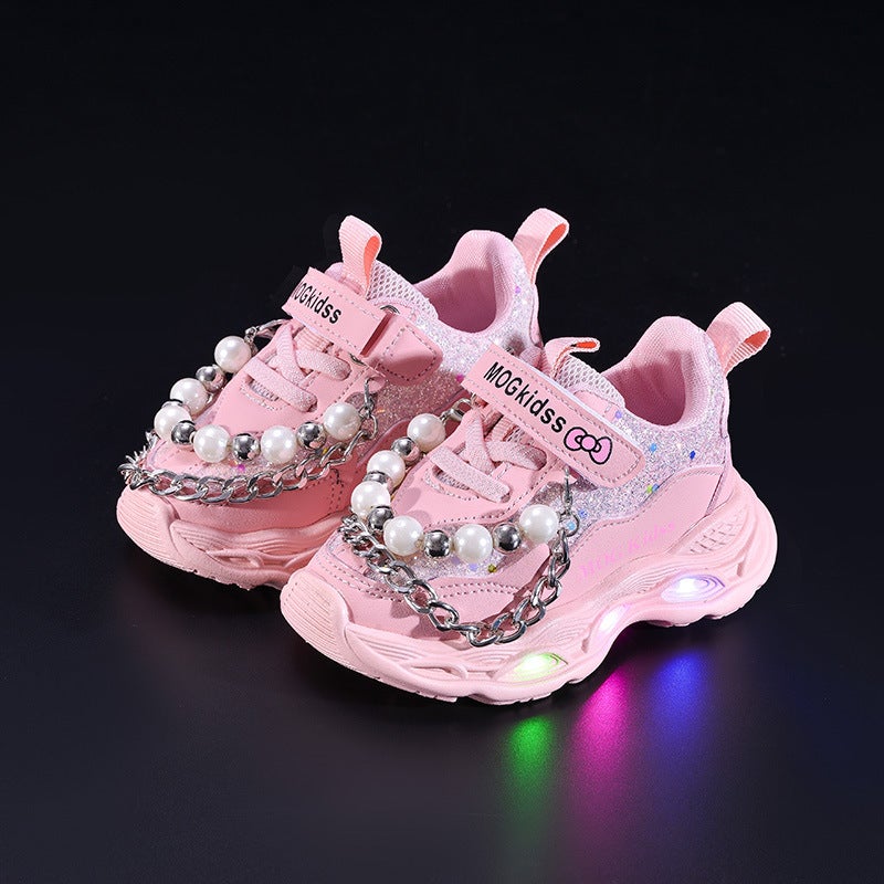 Mesh Sneakers Lightweight Flexible Sole Walking Shoes For Kids Indoor And Outdoor Activities - Image 1