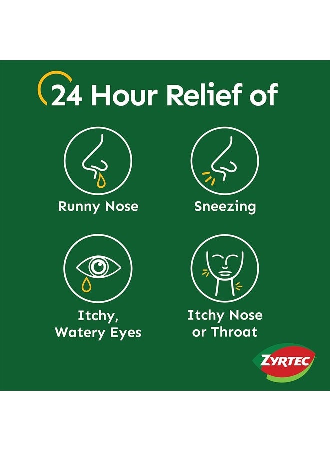 ZYRTEC كبسولات جل سائلة لتخفيف الحساسية لمدة 24 ساعة، سيتيريزين هيدروكلوريد مضاد الهيستامين، 12 كبسولة - Image 2