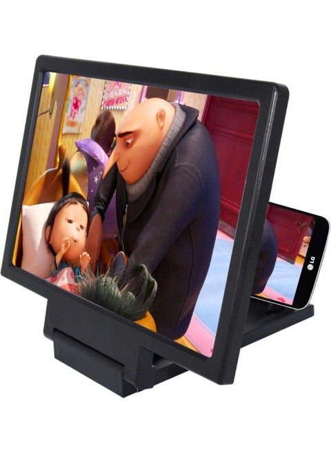 3D Screen Magnifier HD Video Amplifier with Foldable Stand - Universal Smartphone Projector for Movies & Gaming